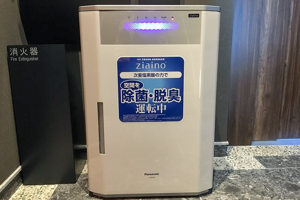 空間除菌脱臭機 Ziaino 各階に設置しています